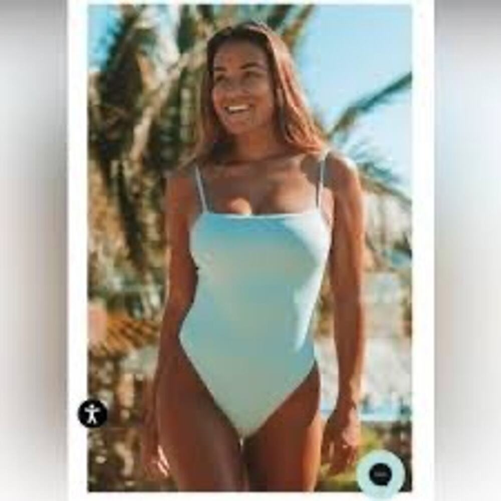 Jolyn x Eryn Krouse Collection the Lia Surf One Swimsuit in Seafoam Green Small